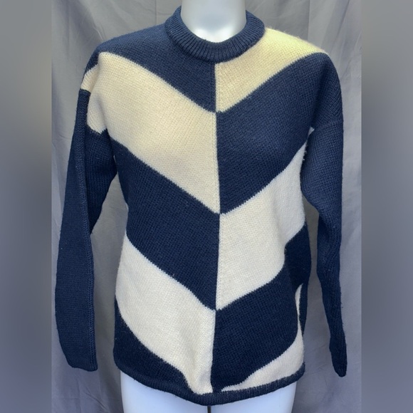 Vintage Unmarked Rare Chevron Hidden Stitch Sweater No size/brand - Picture 6 of 6